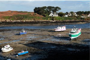 Marée basse en Bretagne